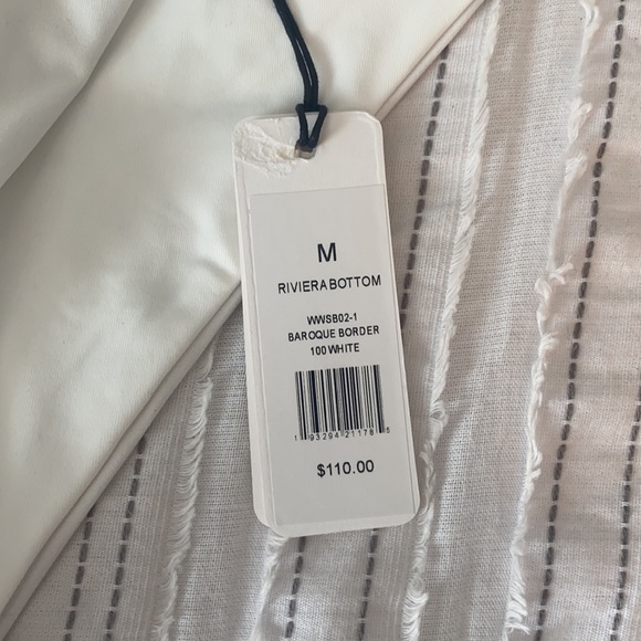 NWT WeWoreWhat High Waisted White Bikini Bottom - Picture 2 of 6